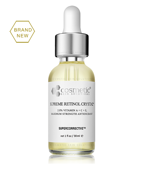 SUPERECORRECTIVE anti-aging skin properties are clinically achieved with optimal time releasing technology. Combines A + C + E.