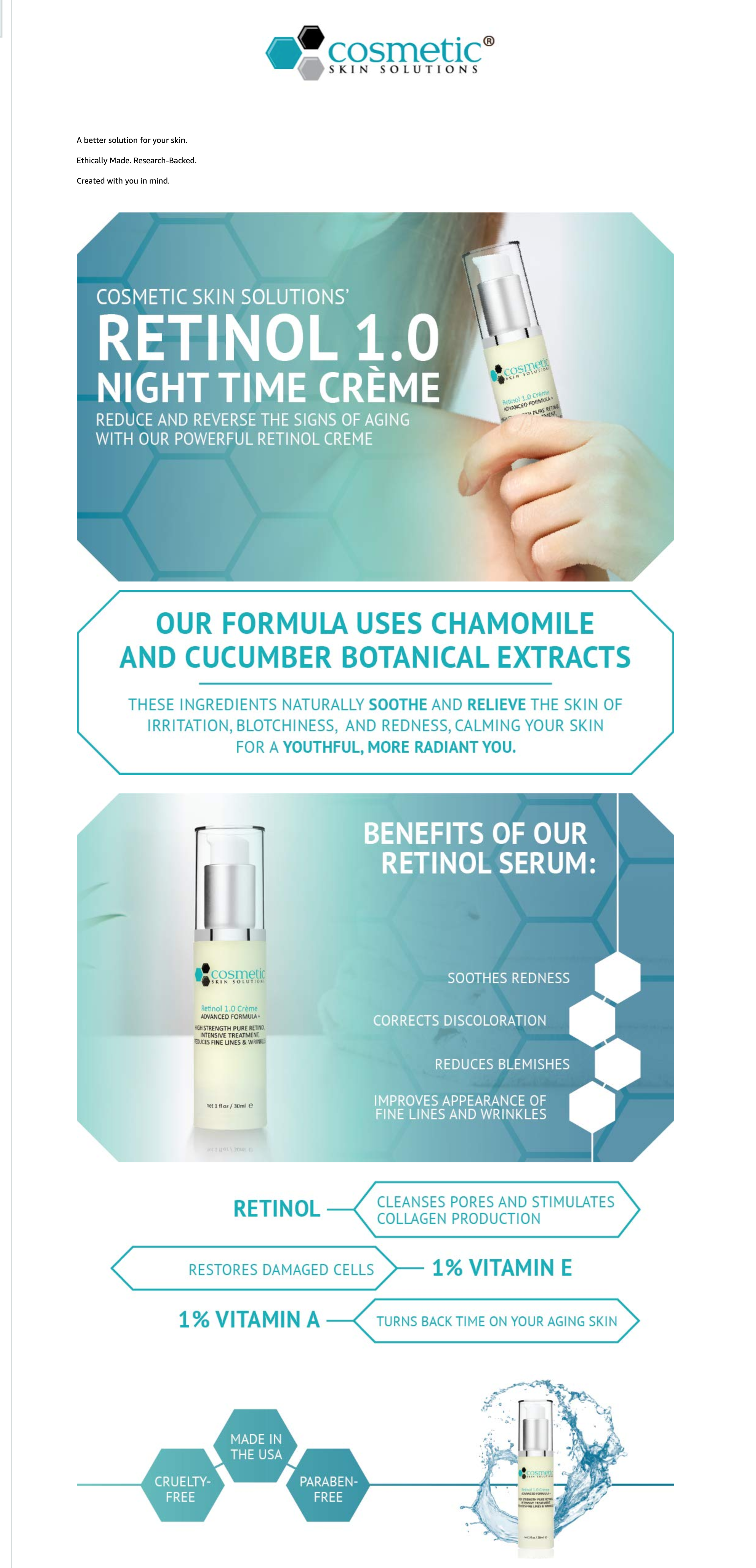 Retinol 1.0 Infographic - Cosmetic Skin Solutions